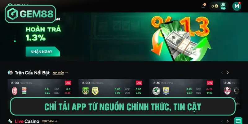 Hướng Dẫn Tải App Gem88 Trên Android và iOS Trong 3 Phút Chỉ tải app từ nguồn chính thức, tin cậy