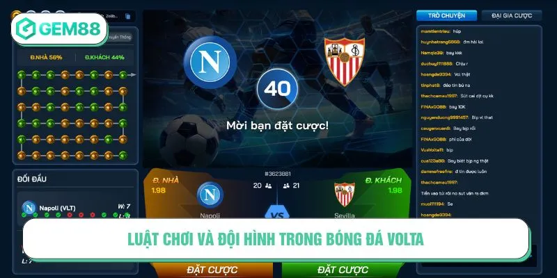 Luật chơi và đội hình trong bóng đá Volta